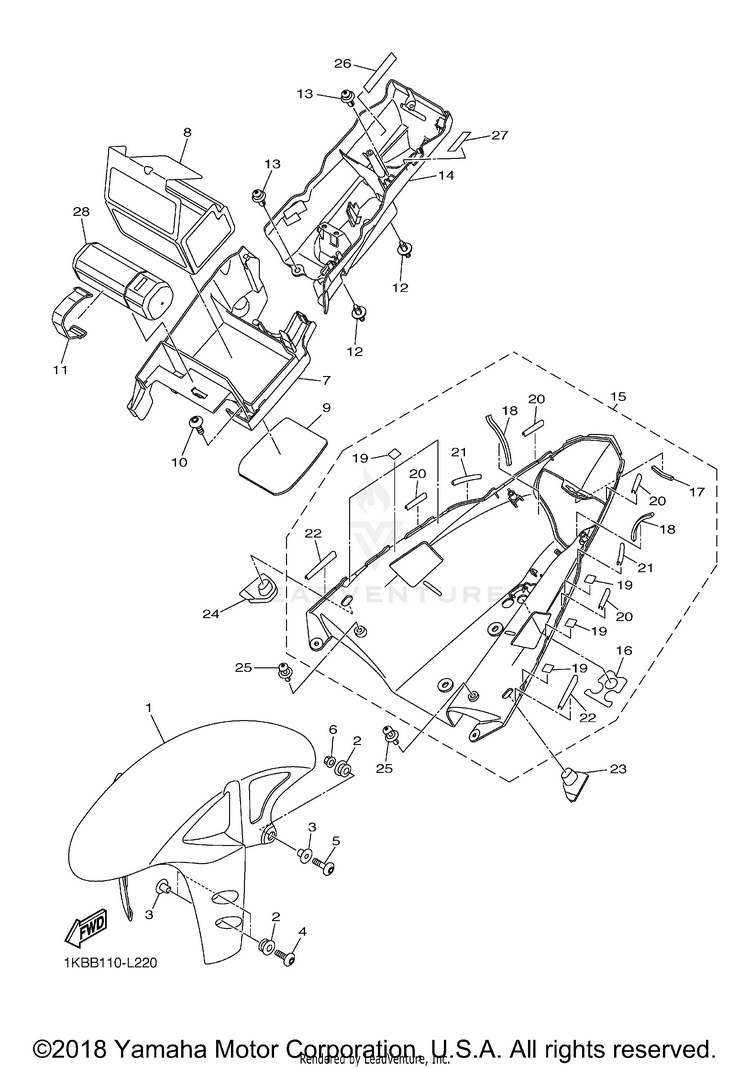 Fender YZFR1 - YZFR1DCG - 2013 Schematic