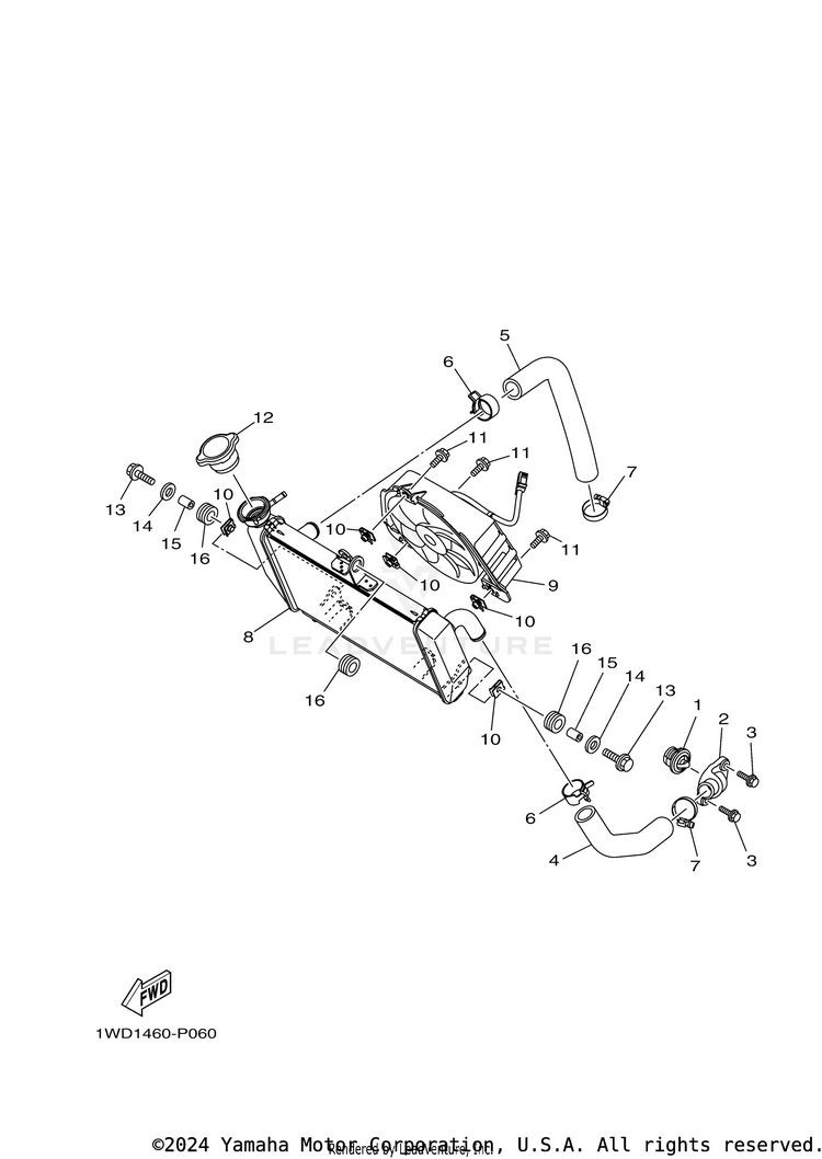 Radiator Hose R3 - YZFR3HB - 2017 Schematic