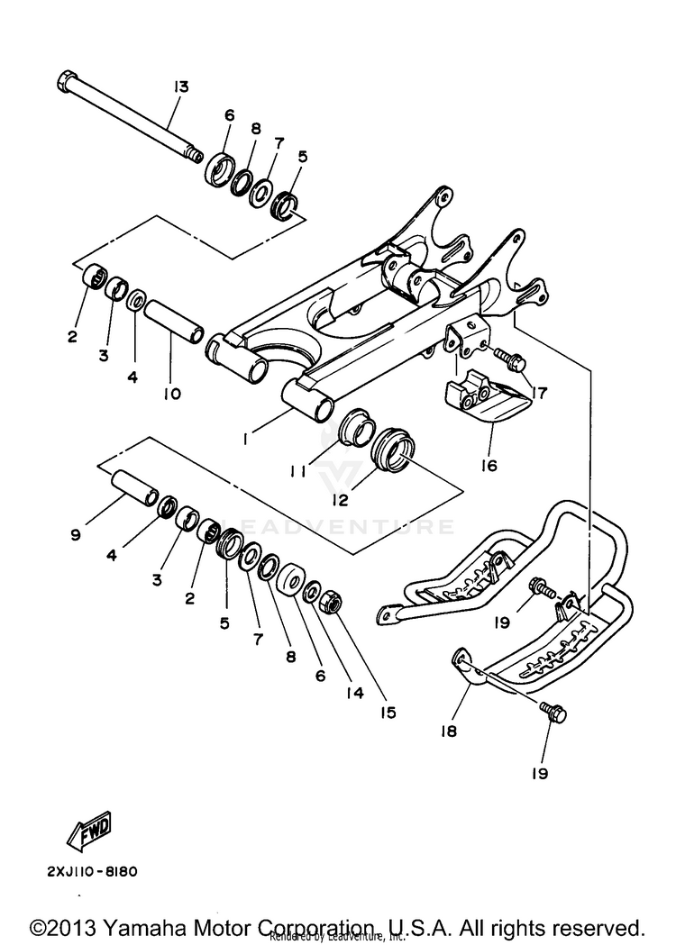 Rear Arm BLASTER - YFS200J - 1997 Schematic