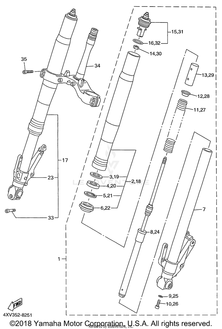 Front Fork Schematic