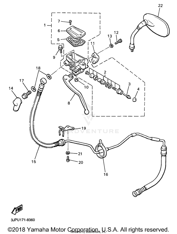 Front Master Cylinder 2 Schematic