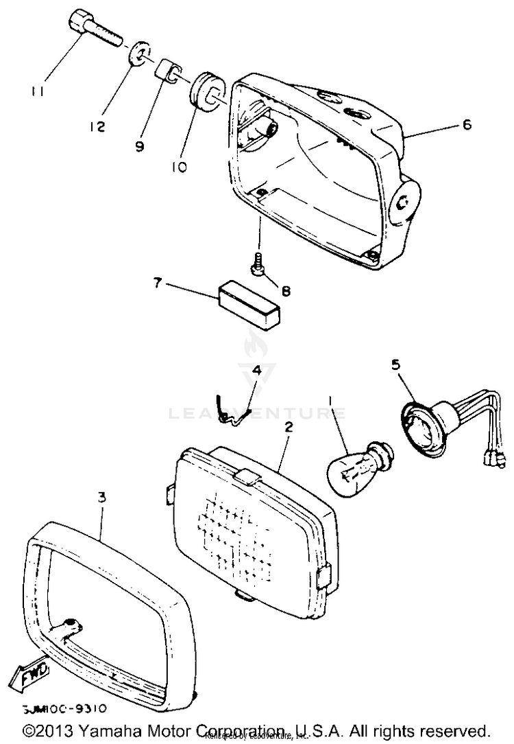 Headlight BLASTER - YFS200E_MN - 1993 Schematic