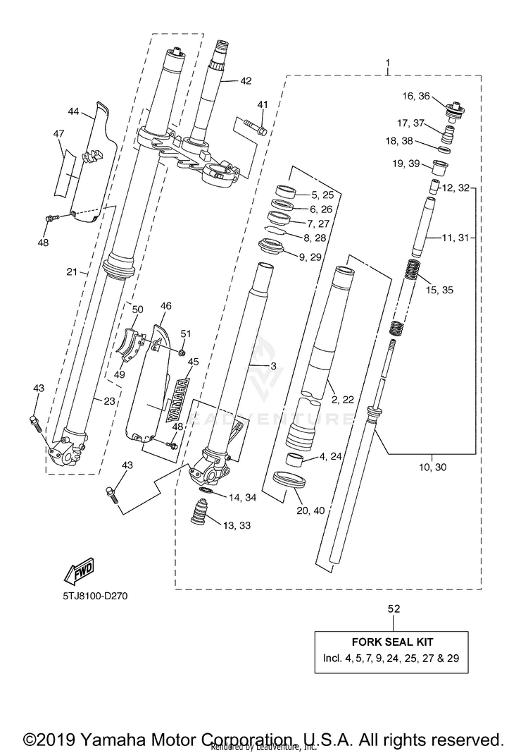 Front Fork Schematic