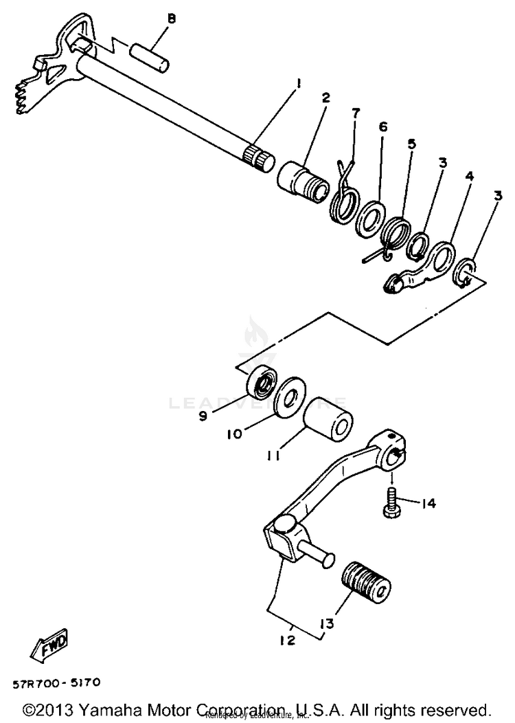 Shift Shaft Schematic