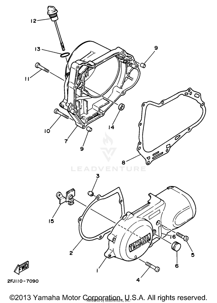 Crankcase Cover 1 Schematic