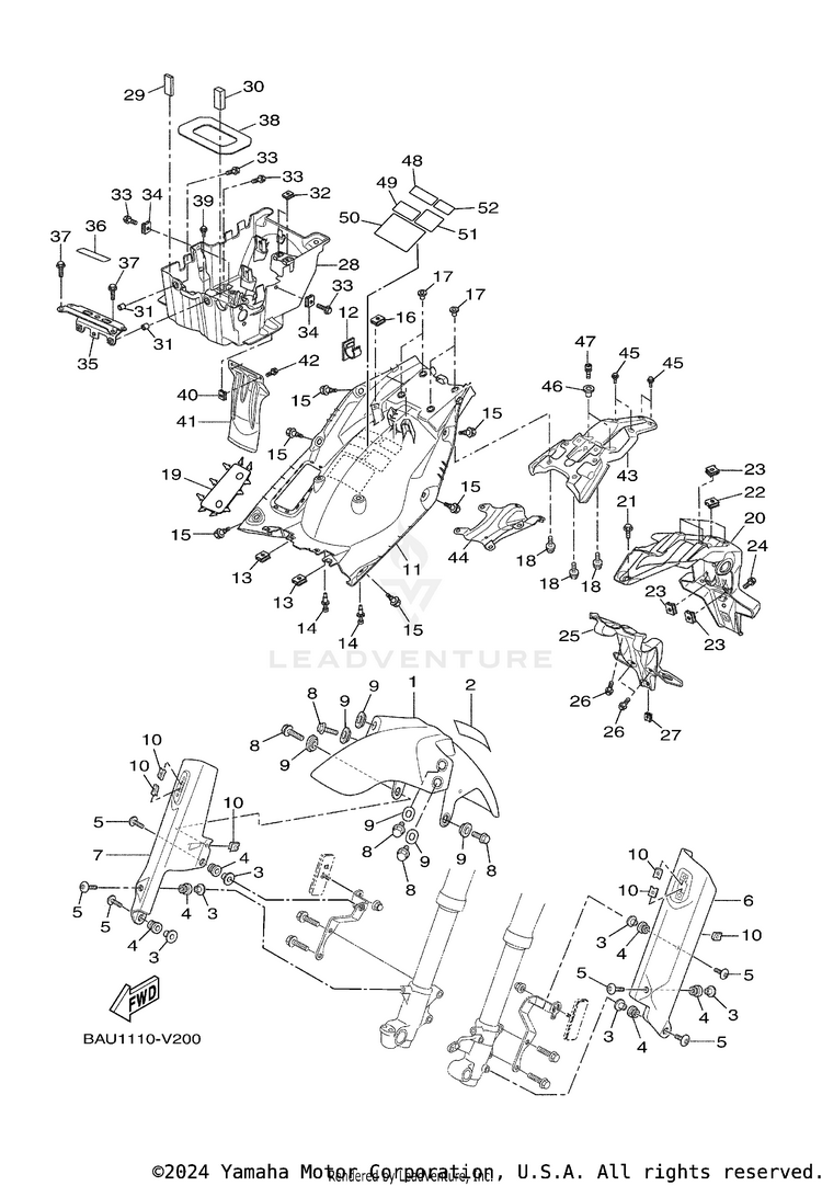 Fender TENERE 700 - XTZ7NB - 2022 Schematic