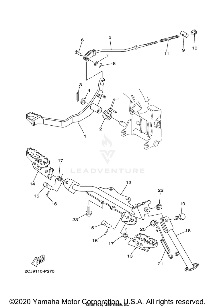 Stand Footrest Schematic