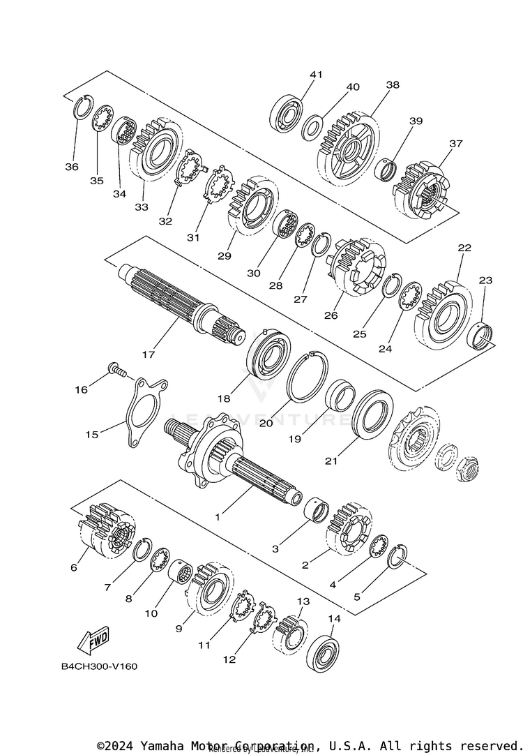 Transmission TENERE 700 - XTZ7NB - 2022 Schematic