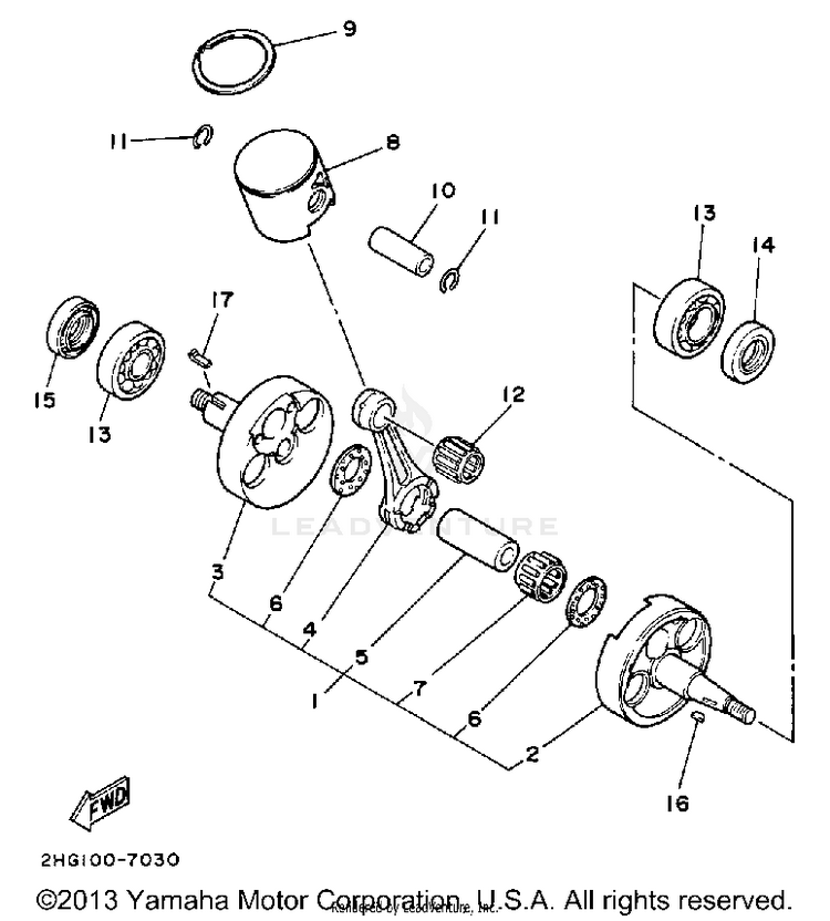 Crankshaft-Piston Schematic