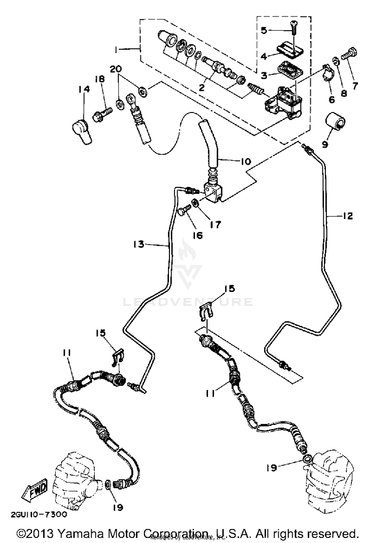 Front Master Cylinder Schematic