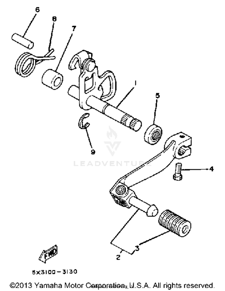 Shift Shaft-Pedal Schematic