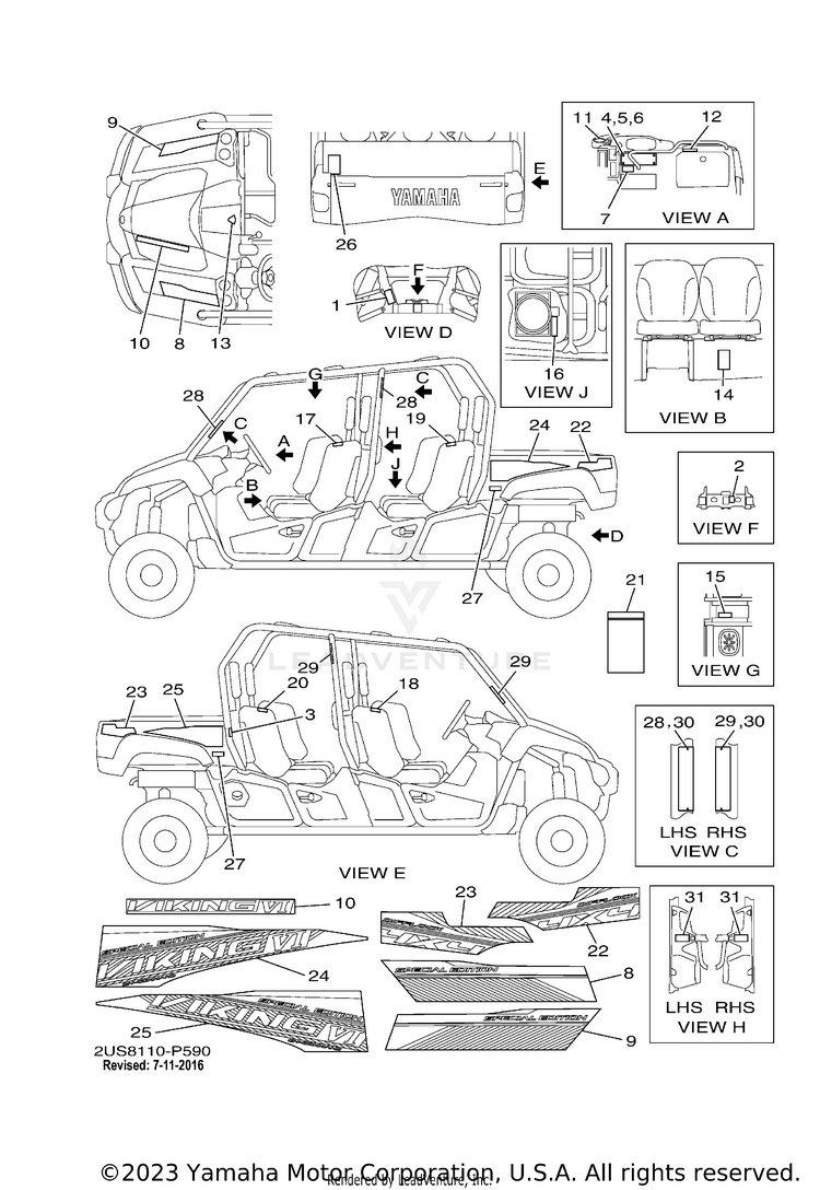 Emblem Label 1 VIKING VI EPS SE - YXC700PSFS - 2015 Schematic