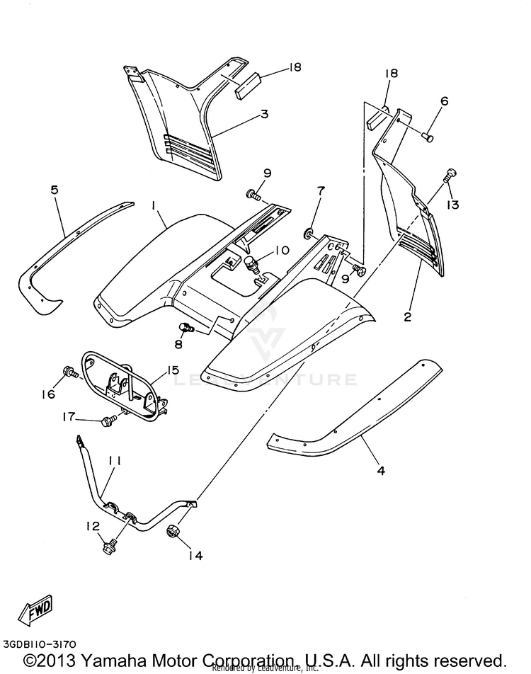 Front Fender Schematic