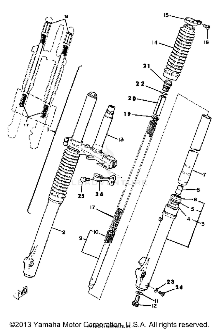 Front Fork Yz100h Schematic