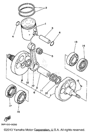 Crankshaft - Piston Schematic