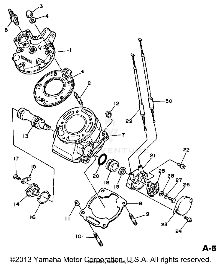 Cylinder Head Cylinder Schematic