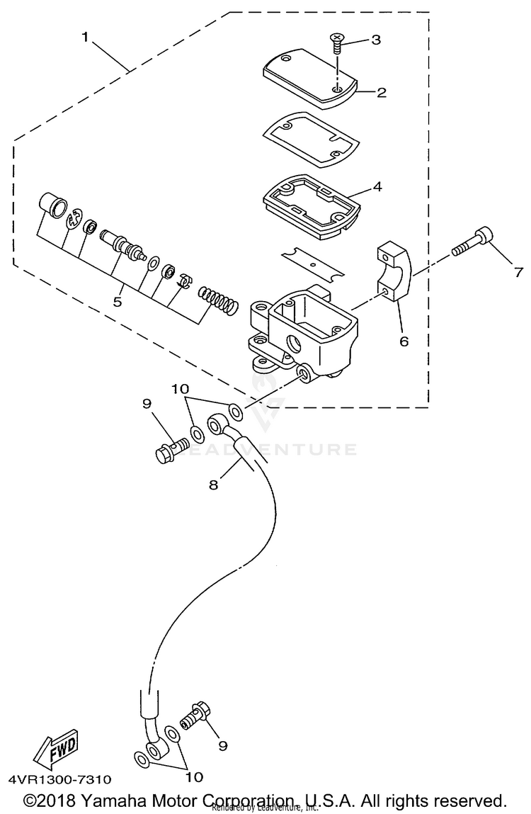 Front Master Cylinder Schematic