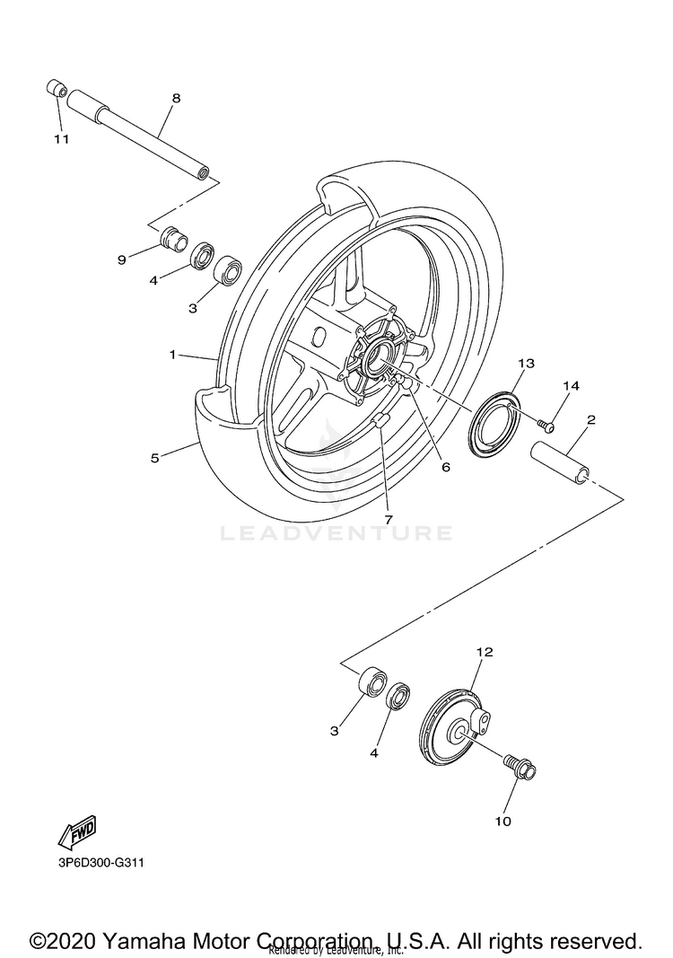 Front Wheel Schematic