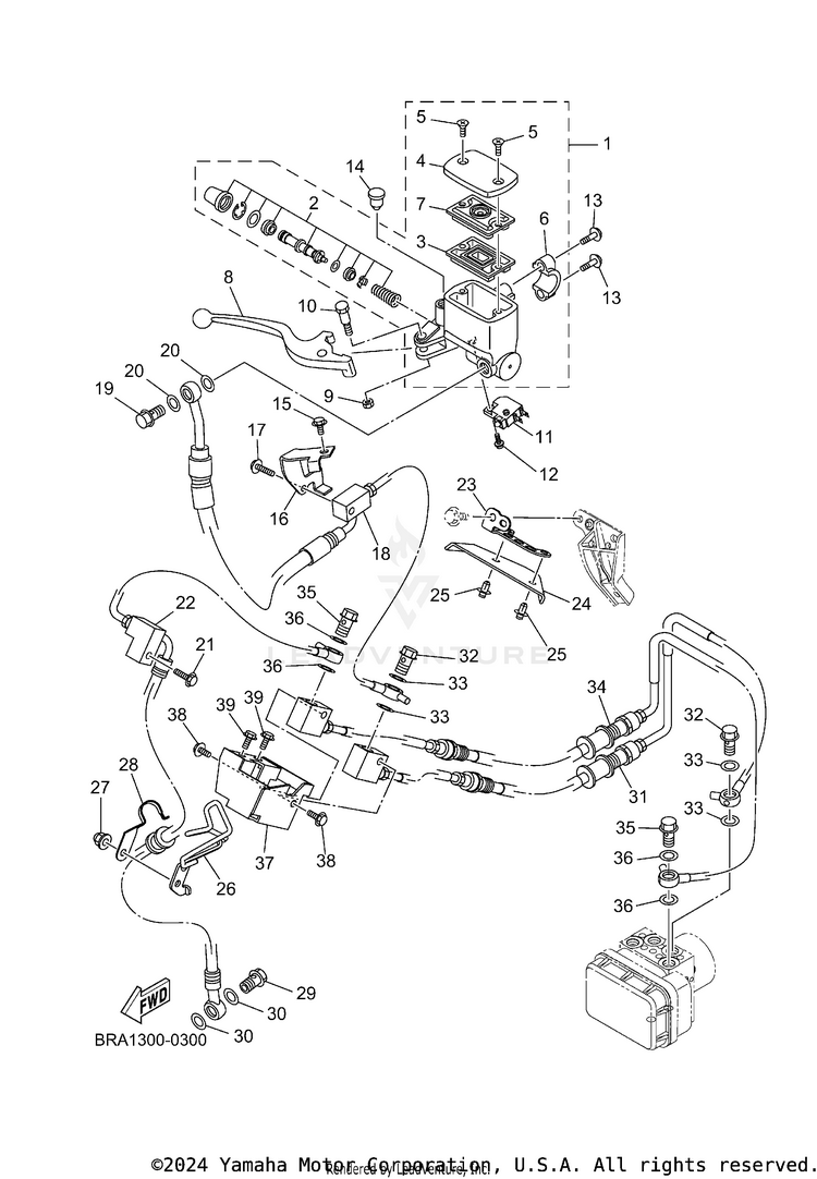 Front Master Cylinder Schematic