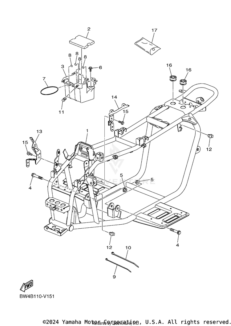 Frame YFZ50 - YFZ05YYXML - 2021 Schematic