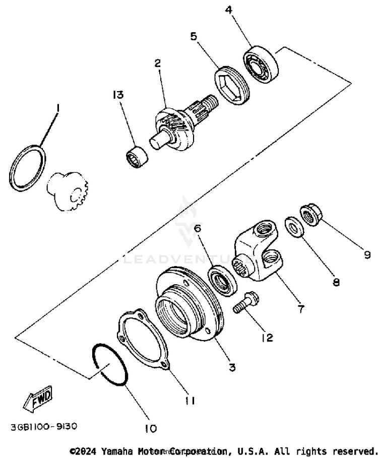 Middle Drive Gear Schematic