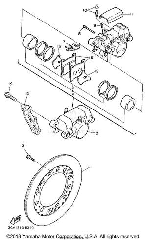 Rear Brake Caliper Schematic