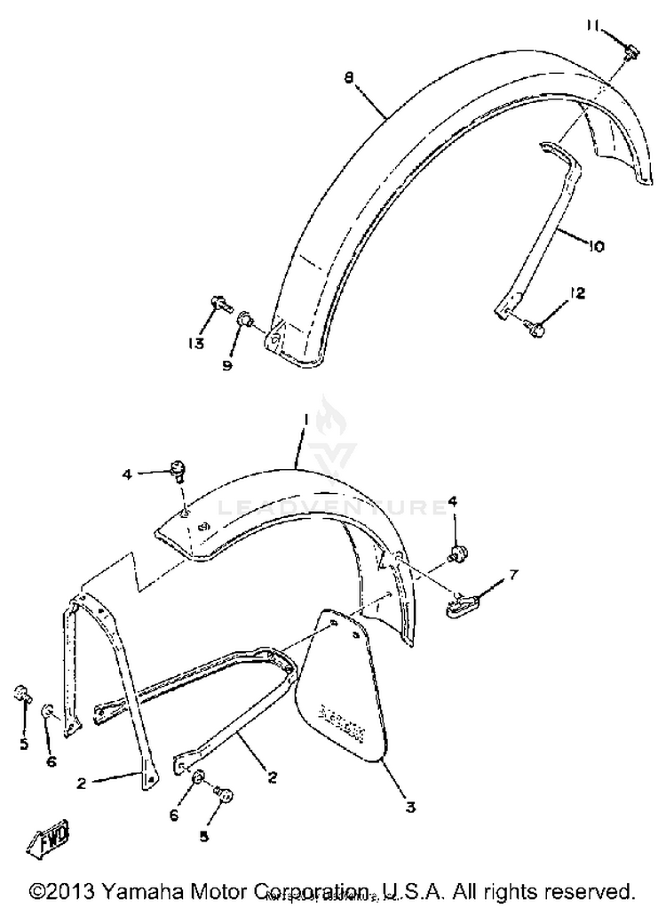 Front Fender-Rear Fender Schematic