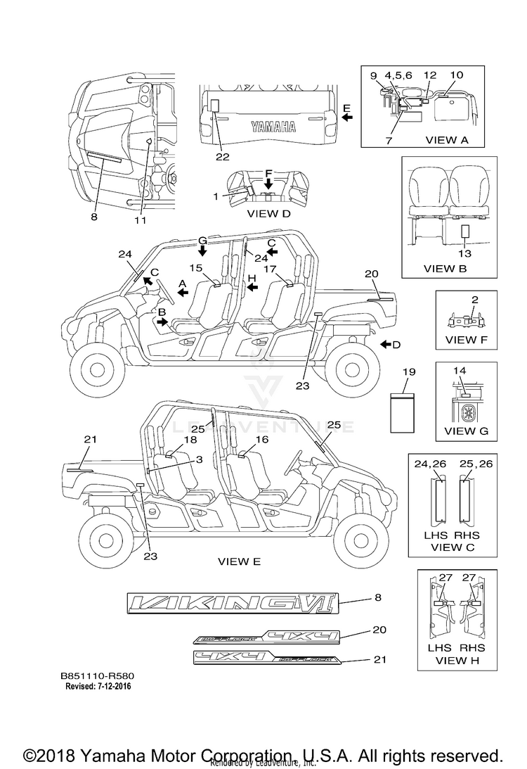 Emblem Label 1 VIKING VI EPS - YXC70VPXHG - 2017 Schematic