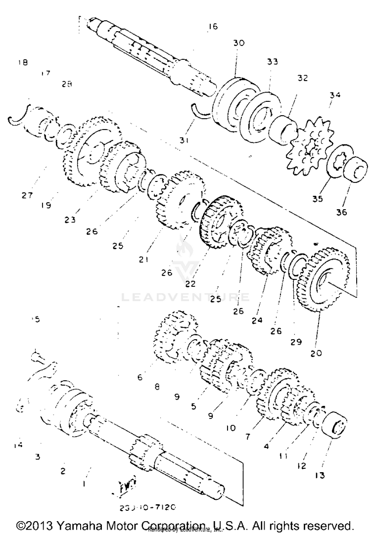 Transmission BANSHEE - YFZ350E_MN - 1993 Schematic
