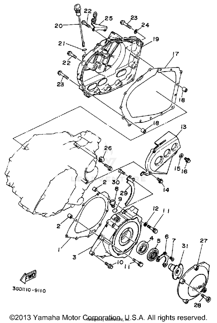 Crankcase Cover 1 Schematic