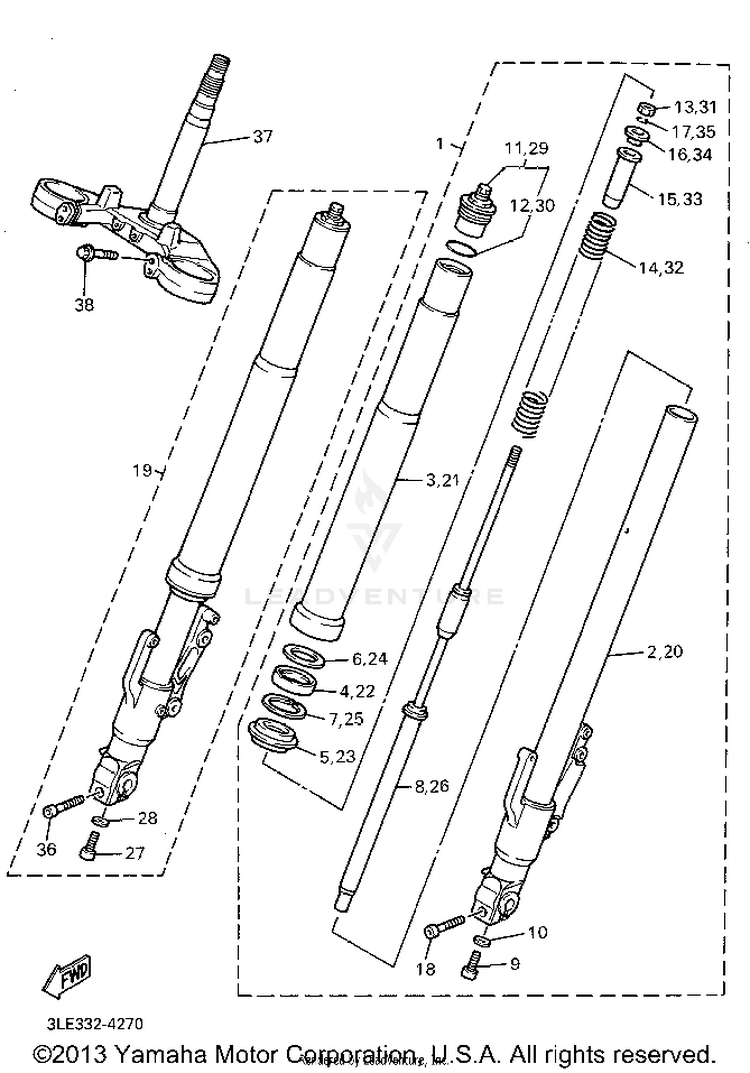 Front Fork Schematic
