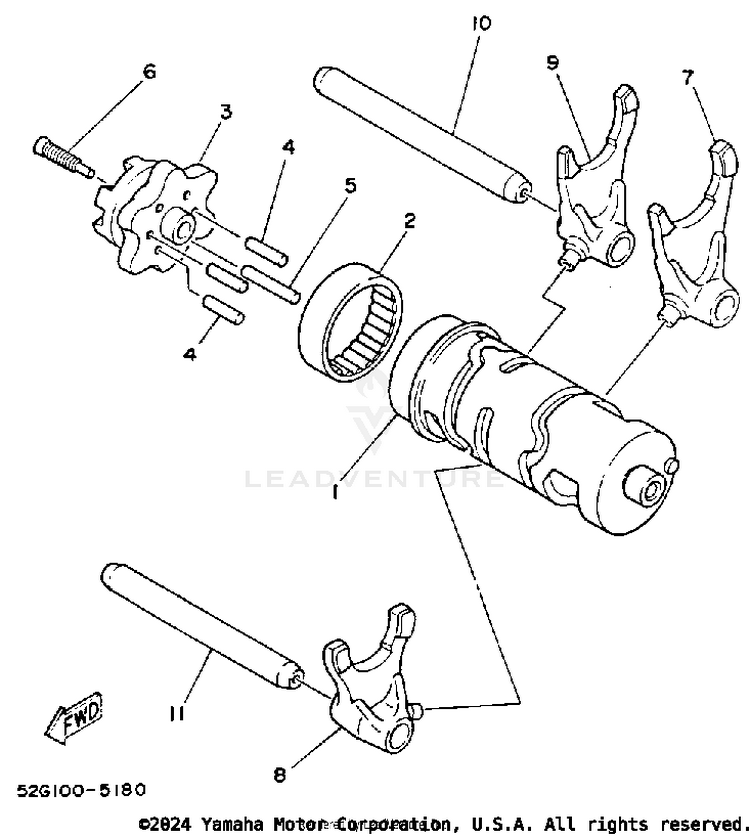 Shift Cam-Fork Schematic