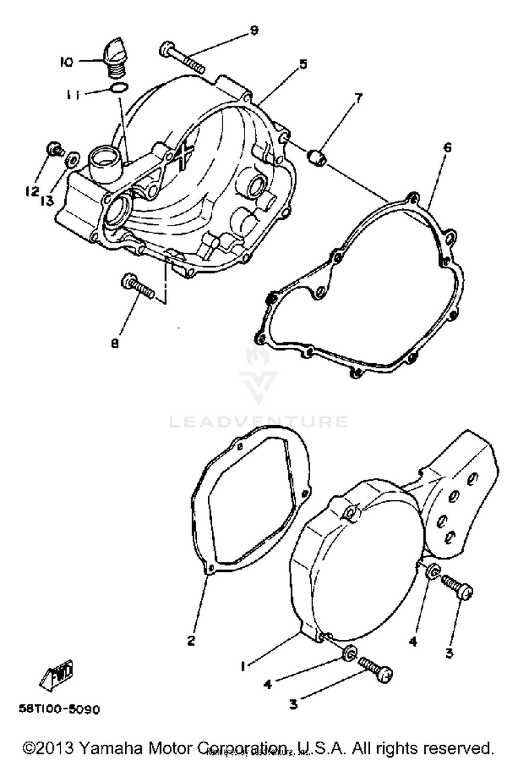 Crankcase Cover 1 Schematic