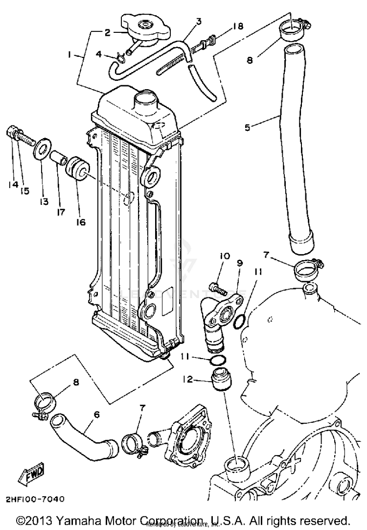 Radiator Hose Schematic