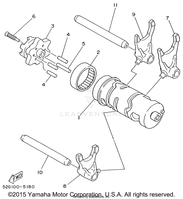 Shift Cam Fork Schematic