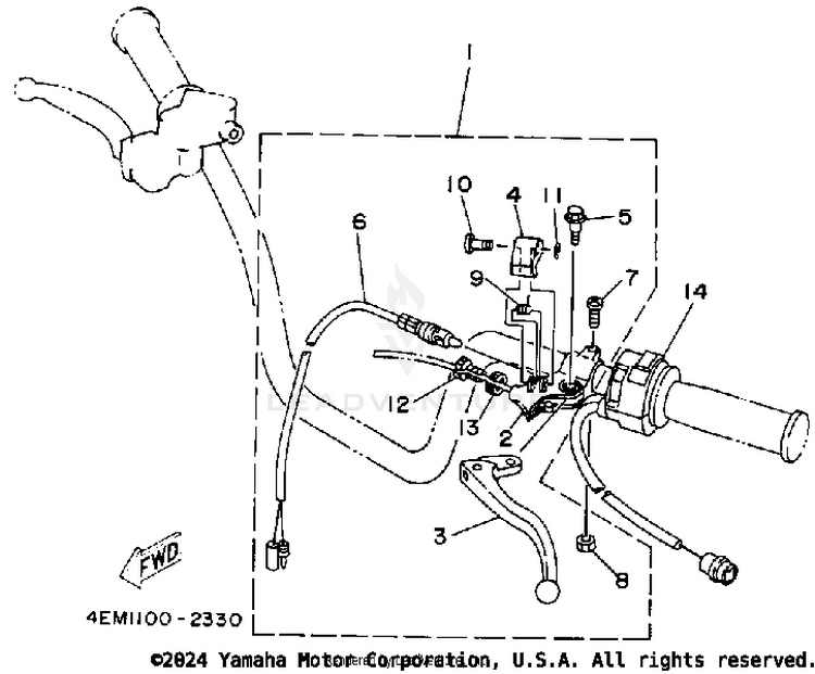 Handle Switch-Lever Schematic