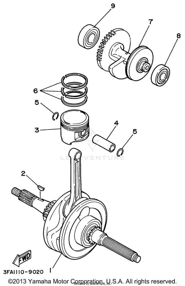 Crankshaft Piston Schematic
