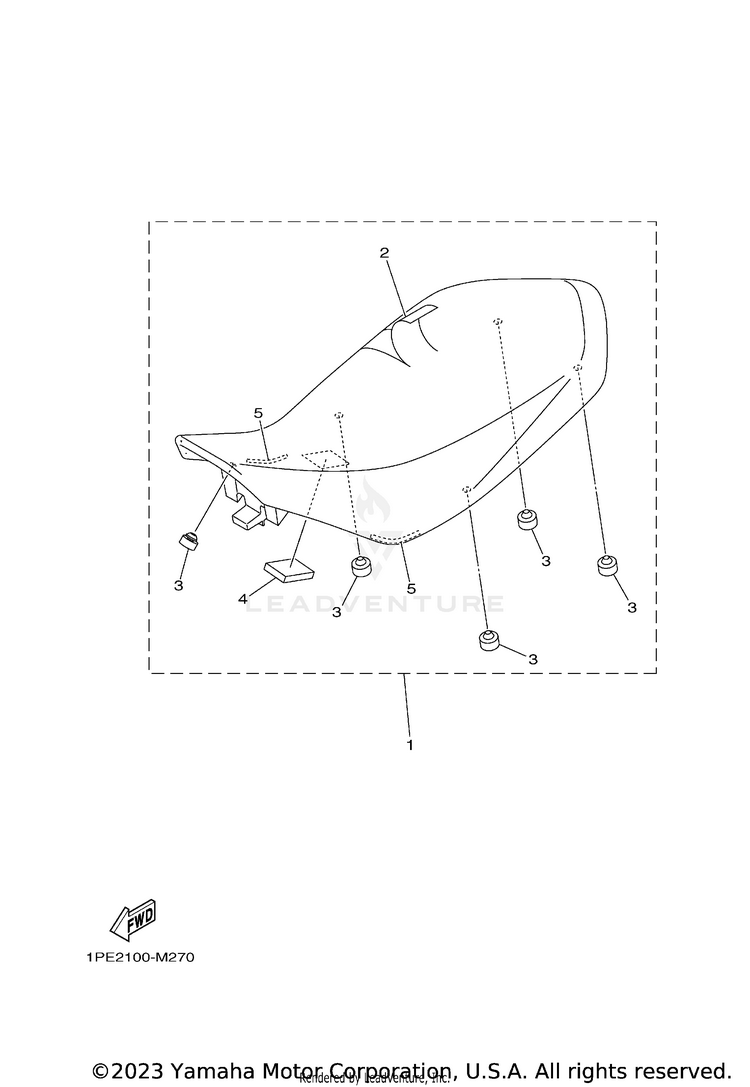 Seat RAPTOR 700R SE CAL - YFM70RCCRB - 2024 Schematic