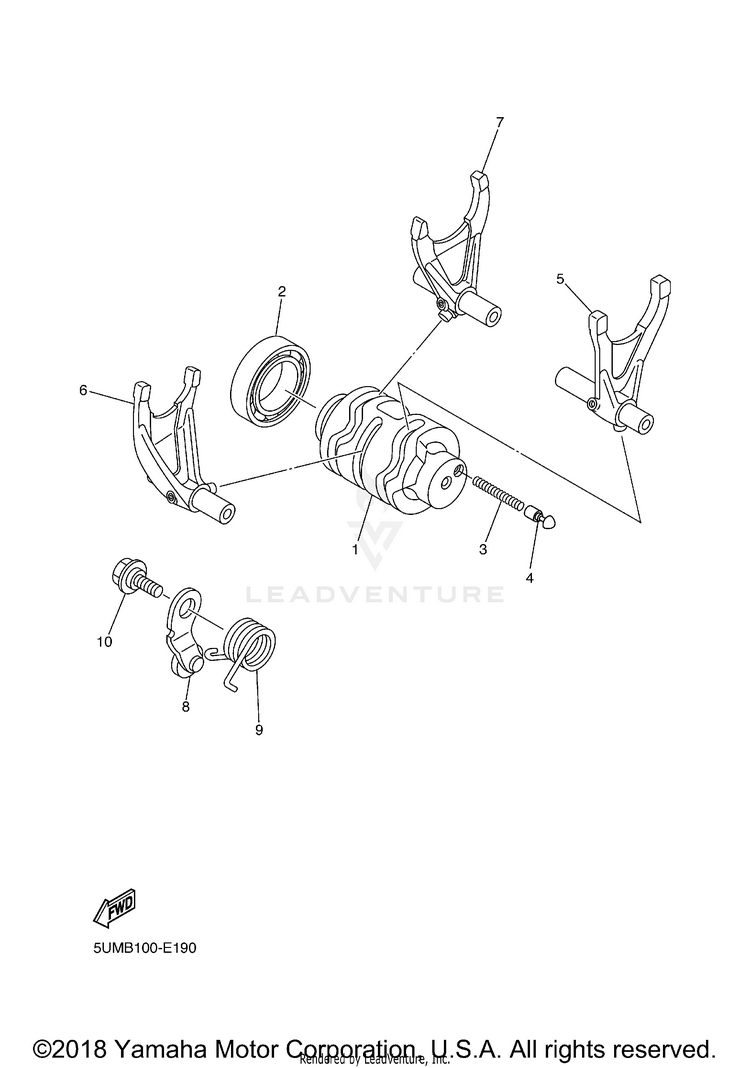 Shift Cam Fork Schematic