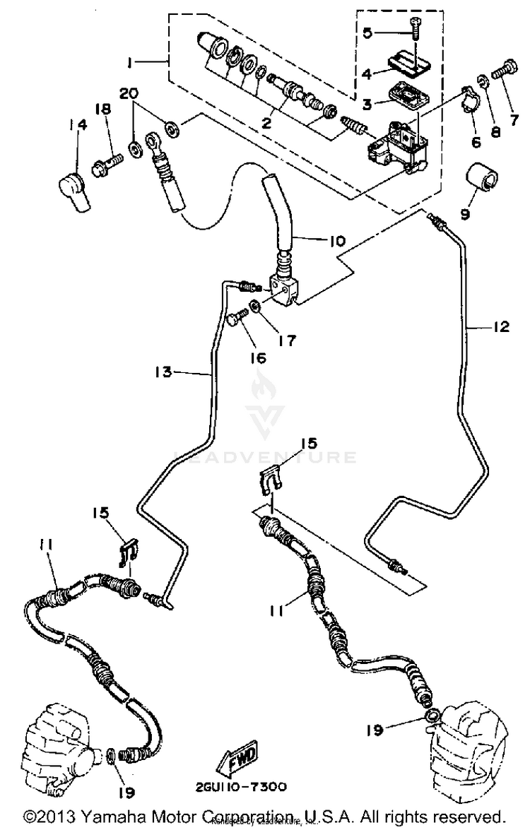 Front Master Cylinder Schematic