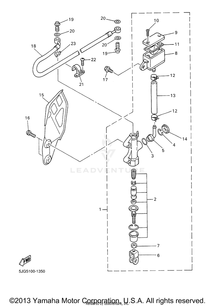 Rear Master Cylinder Schematic
