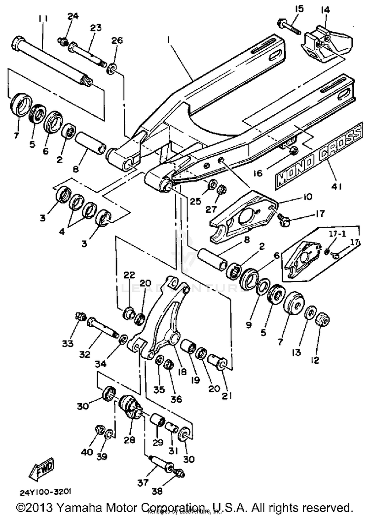 Swing Arm Yz250l Schematic