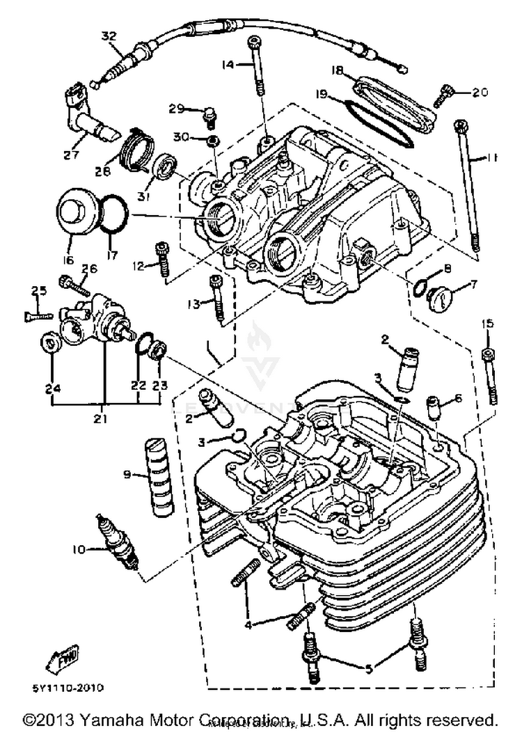 Cylinder Head Schematic