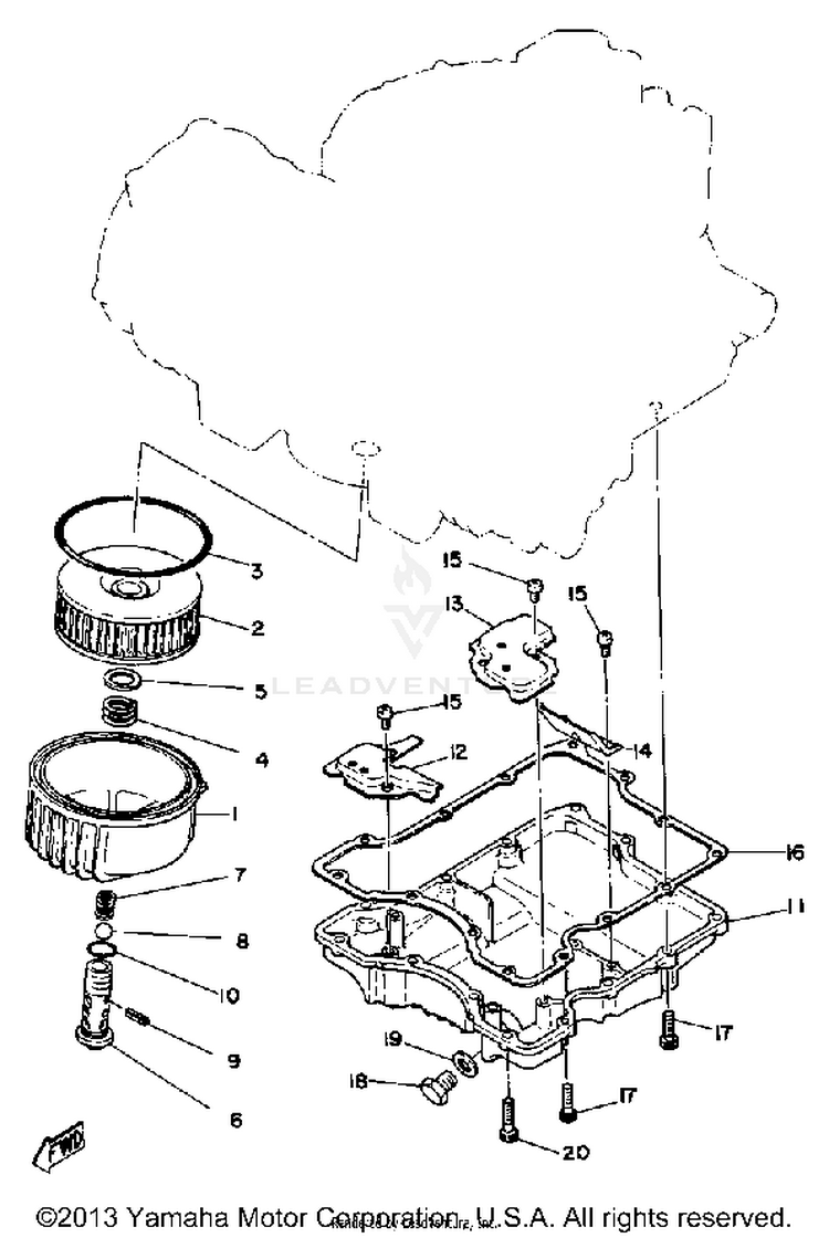 Oil Cleaner XS1100SH - 1981 Schematic