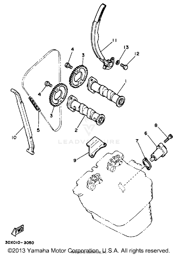 Camshaft - Chain Schematic