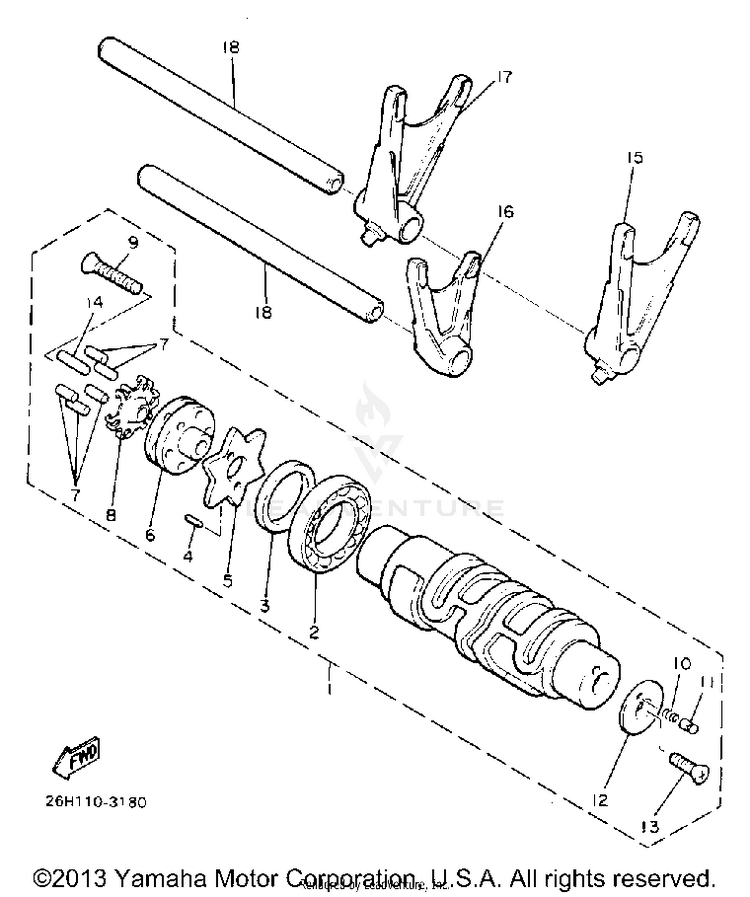 Shift Cam Fork Schematic