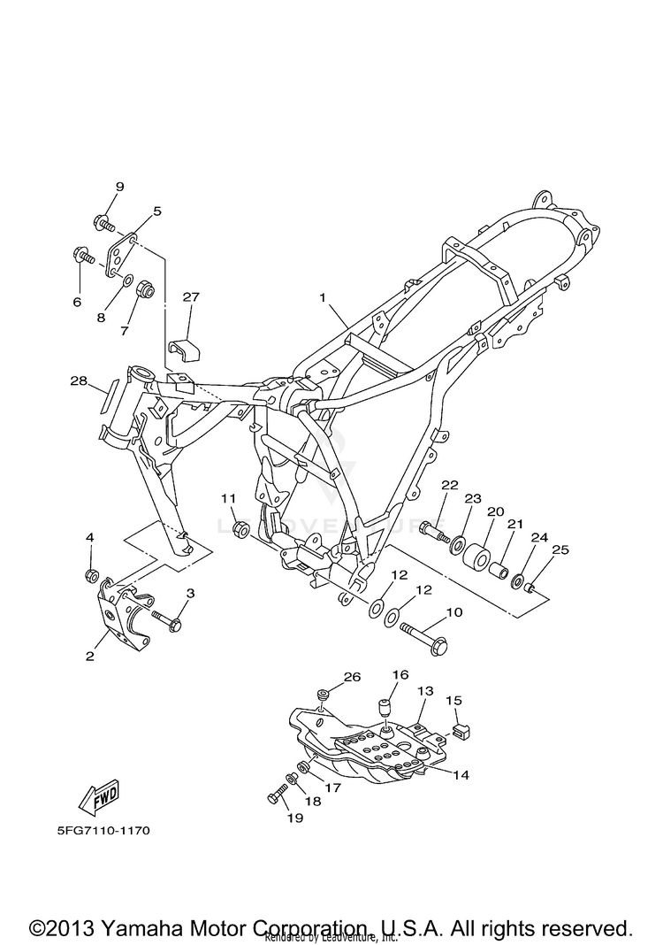 Frame TTR225 - TT225RNC - 2001 Schematic