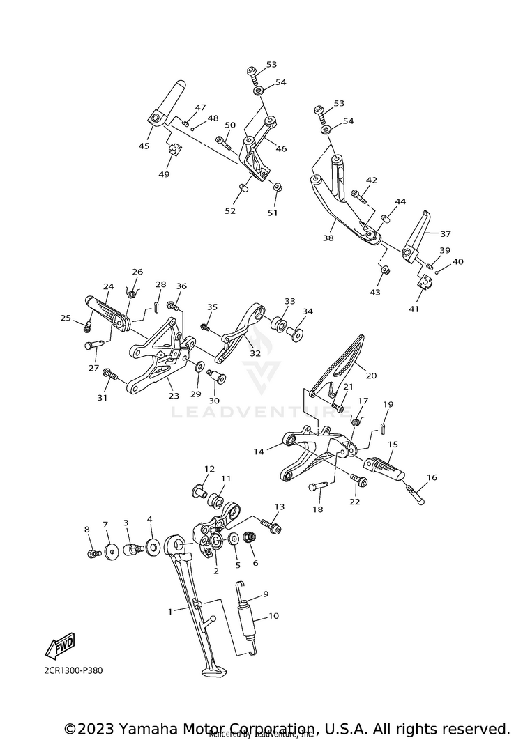 Stand Footrest YZFR1 - YZFR1HCB - 2017 Schematic