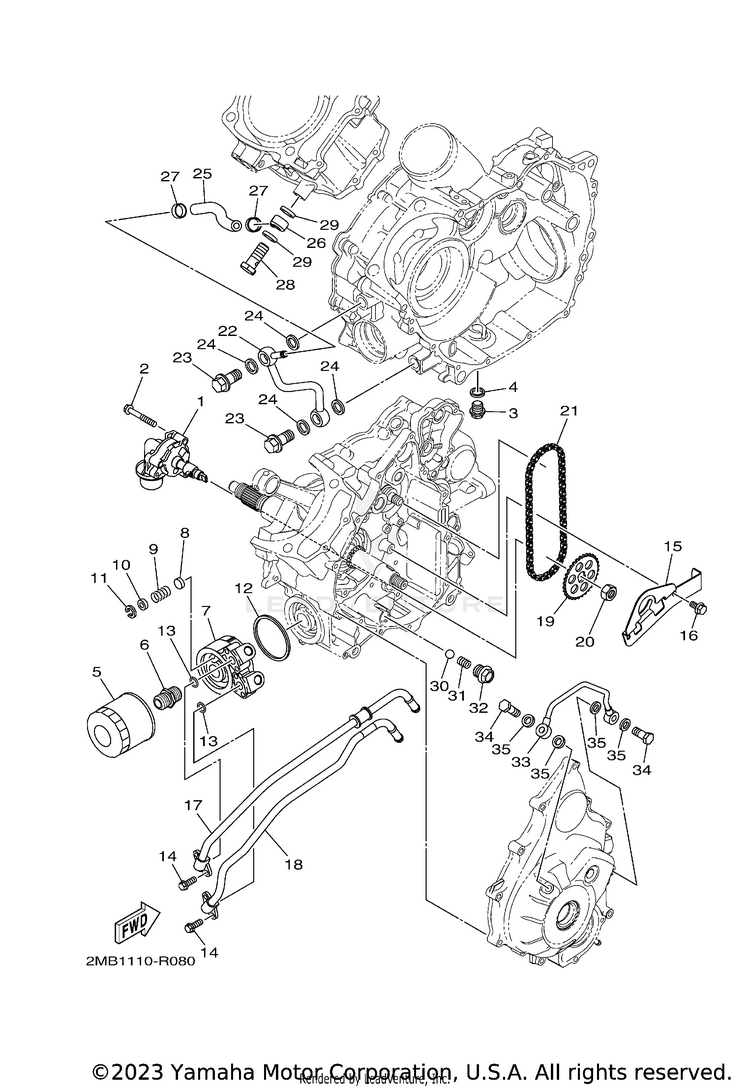 Oil Pump WOLVERINE - YXE70WDBHG - 2017 Schematic
