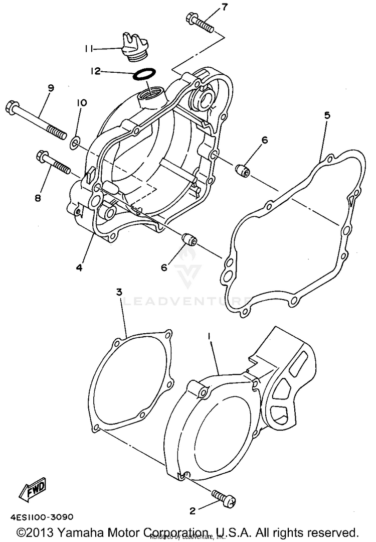 Crankcase Cover 1 Schematic